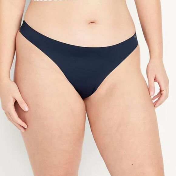 Medium old navy Low-Rise No-Show Thong Color navy women essential basic intimate - Picture 5 of 15